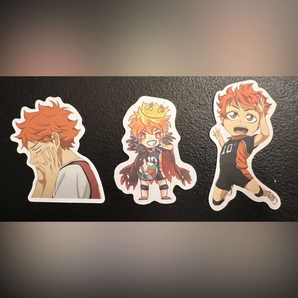 Haikyuu Anime Sticker Assorted Lot of 3- Hinata